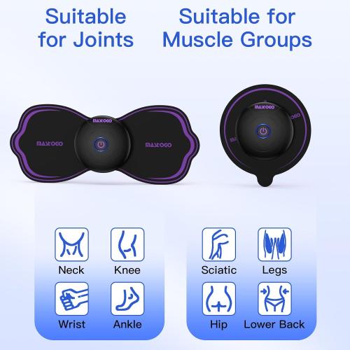 MASTOGO 8 Pcs Wireless TENS Unit Electrode Pads, with 3.5mm Snap Connector