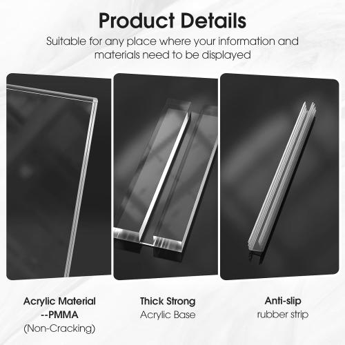 MaxGear Acrylic Sign Holder 8.5 x 11 Double Sided Menu Holder, 1 Pack