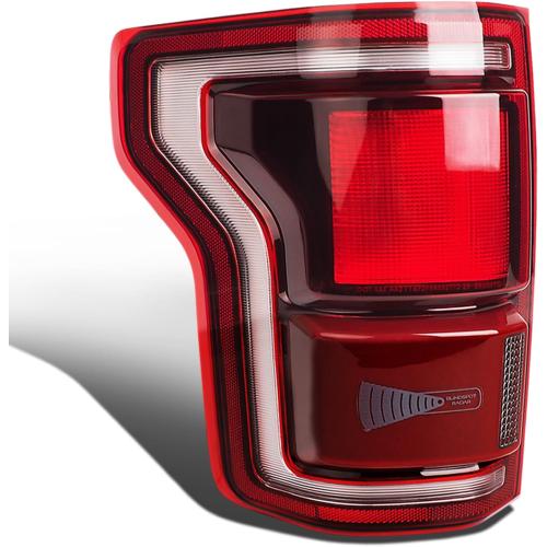 LED Tail Lights Compatible with 2017-2020 Ford F150 Raptor Taillight Assembly Rear Lamp Taillights HL3Z13405H (Left - Driver Side Black Housing, 2017-2020 F150)