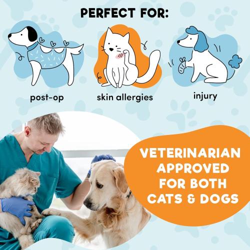 BENCMATE Inflatable Dog Cone Collar Alternative, Soft Dog Cone for Small Medium Large Dogs and Cats, Neck Recovery ECollar Donut Collar After Surgery (XLarge, Flag)