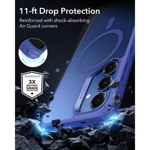 ESR for Samsung Galaxy S25 Plus Phone Case, Compatible with MagSafe, Magnetic Case for S25  Plus, Military-Grade Protection, Yellowing Resistant, Classic Series, Frosted Blue