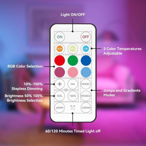 Neporal MagixPro RGB Remote Rechargeable Light Bulbs, Dual Recharge (USB & Socket Charging), Color Changing Dimmable LED Bulb, No Outlet Needed, Touch   Remote Control, Non Electric Lighting, 2 Pack