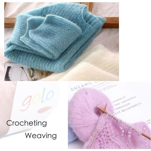 golo 3Balls Cashmere Mohair Yarn for Hand Weaving Wool Yarn for Hand kitting