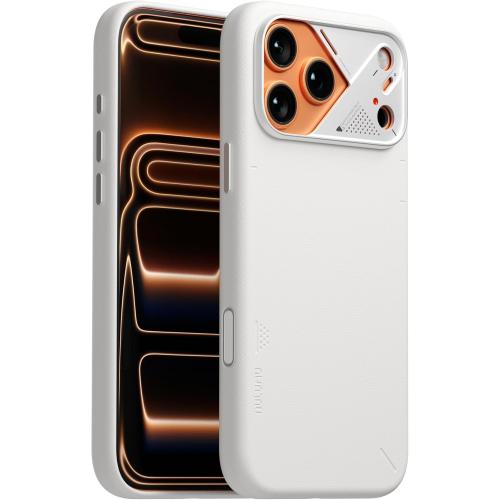 Aulumu A17 Vegan Leather CoolHyper iPhone 17 Pro Max Case | Camera Control | with Cooling Fins | Luxury Comfort | Compatible with MagSafe | Complete Wrap-Around - White