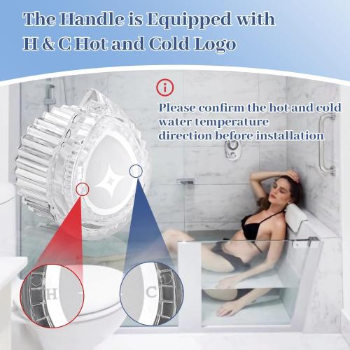 Shower Knob for Moen 100710 Posi-Temp One-Handle Tub and Shower Replacement Knob Kit, Chrome