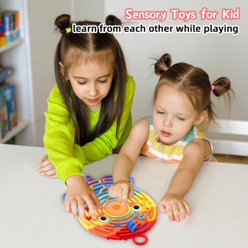 Silicone Sensory Activity Board,Double-Sided Busy Board for Fine Motor Skill,Fidget Toy for Calming, Stress, Anxiety, ADHD, Autism, Silent, No Mess, Kids 3  & Adults(Octopus,Colorful)