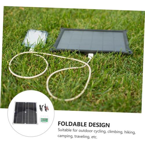 1set Solar Charging Panel Controller Flexible Monocrystalline Outdoor Charger for Camping Hiking and Travel Energy-Saving for All Devices