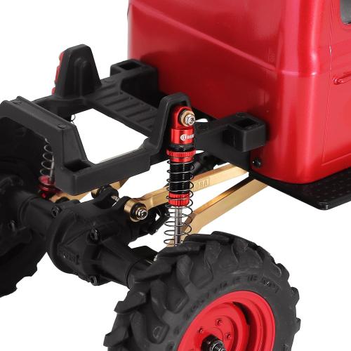 INJORA 45mm Shocks Aluminum Threaded Absorber Oil Damper for FMS FCX24 1/24 RC Crawler Upgrade（Red）