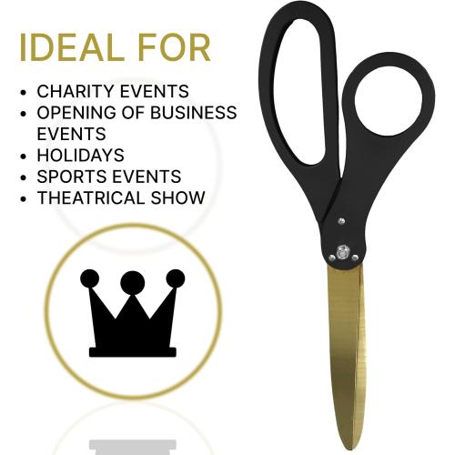 Black and gold 25 New Edition Black Big Scissors for Ribbon Cutting Ceremony Grand Opening Scissors for Cutting Ribbon 25 Inch