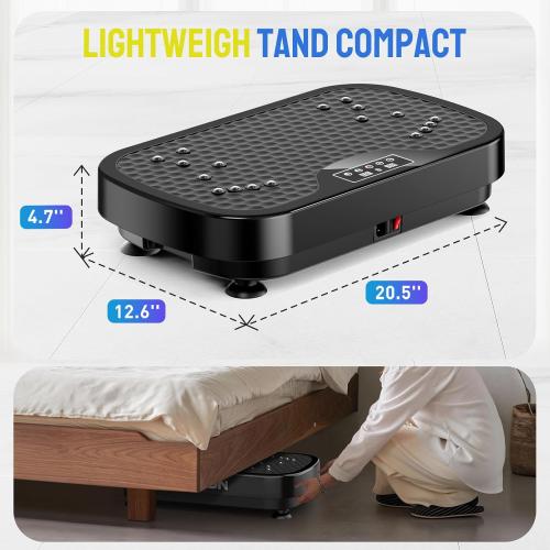 Vasson Vibration Plate Exercise Machine, Power Vibrating Shake Platform for Lymphatic Drainage, Whole Body Vibrate Waver Fitness, Full Body Shaking Board for Home Workouts, Weight Loss, Women