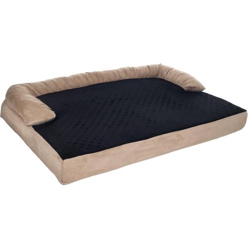 PETMAKER Orthopedic Memory Foam Pet Bed with Bolster, Large