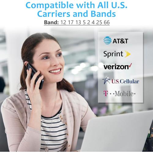 Cell Phone Booster for Home & Office,Up to 2,000 sq ft,Cell Phone Signal Booster with Band 66/25/2/4/5/12/13/17,Boost 5G 4G Data for All U.S. Carriers FCC Approved Cell Booster