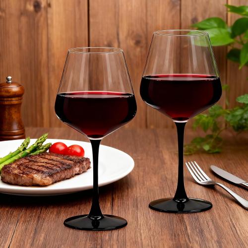 Red Wine Glasses Set of 6, 20 oz Large Clear Burgundy Wine Glasses With Long Stem, Premium Crystal Wine Glass, Unique Gift for Wedding, Anniversary, Mother’s Day