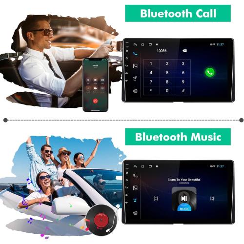 9-Inch IPS Touchscreen Android 12 Car Stereo for Toyota Sienna 2015-2018 with Wireless CarPlay & Android Auto 2 32GB Car Radio, Support GPS, WiFi, Bluetooth, FM Radio, Backup Camera, SWC, Dual USB