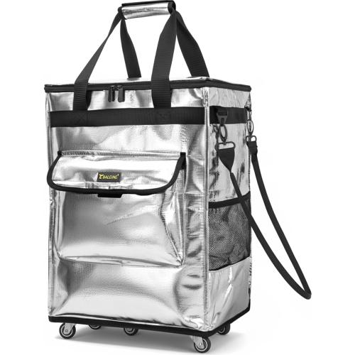 BALEINE Reusable Grocery Bags on Wheels, Rolling Tote Bag, Shopping Trolley, Large Backpack Shopping Carts for Groceries