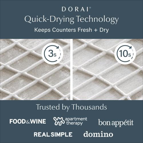 Home Dish Pad - Collapsable Stone Dish Drying Mat with Diatomaceous Earth for Quick Drying - Ultra Absorbent - Encased in Silicone - Eco-Friendly, Foldable - Original 19.9x15.2 Sandstone