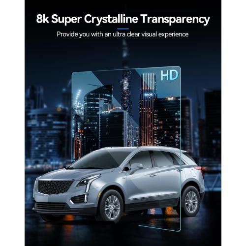 Car Screen Protector for 2015-2023 2024 2025 Cadillac XT5 & 2019-2024 2025 Cadillac XT6 Accessories Navigation Touchscreen Protector Film Tempered Glass HD Clear 8’’