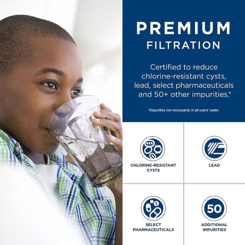 GE RPWFE Refrigerator Water Filter, Genuine Replacement Filter, Certified to Reduce Lead, Sulfur, and 50  Other Impurities, Replace Every 6 Months for Best Results, Pack of 1