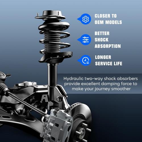 Front Spring Strut & Sway Bar Links for Chrysler 200 2011-2014, for Sebring 2007-2010, for Dodge for Avenger 2008-2014, w/Coil Shock Absorber Replace for 271131, 271130, K750385, 2012 2013 2008 2009