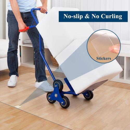 Clear Runner Rug for Hallway, 2'x6' No Slip Waterproof Kitchen Standing Floor Mat for High Traffic, Vinyl Indoor Outdoor Entryway Area Rug for Laundry, Bedroom, Living Room