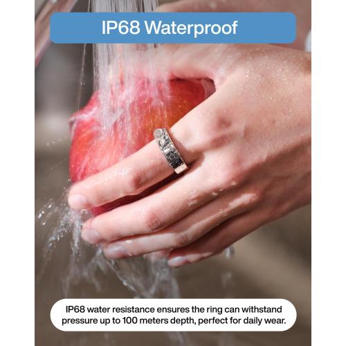 RingConn Smart Health Monitoring Ring - Pale Gold - size 10 - used see the pictures - missing USBC cable