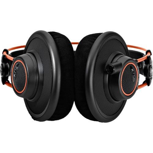 Black and Orange AKG Pro Audio K712 PRO Over-Ear Open Reference Studio Headphones, Black, 4.76 x 7.83 x 4.45 inches (2458X00140)