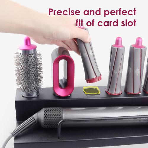 Black DALUOBO Storage Holder for Dyson Airwrap Curling Iron Accessories Wall Mounted Rack Bracket Stand with Adhesive for Home Bathroom Organizer Black