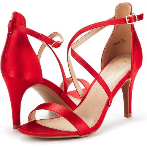 Size/7.5 DREAM PAIRS Women's Dolce Fashion Stilettos Open Toe Pump Heel Sandals