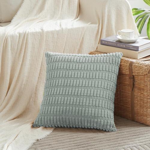 Fancy Homi 4 Packs Decorative Throw Pillow Covers for Living Room Couch Bed, Modern Farmhouse Boho Home Decor, Accent Cushion Case (18 x 18-Inch, Grey Blue)