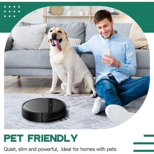 Robot Vacuum and Mop Combo, App/Alexa Control, Smart Robot Vacuum Cleaner, Ultra-Thin, Automatic Recharge Robotic Vacuum Cleaner for Pet Hair/Carpet/Hard Floor