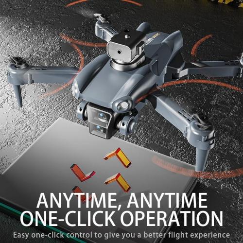 Waillynice- P25 RC Drone Profesional Dual HD Camera Aerial Photography FPV Helicopters Obstacle Avoidance Foldable RC Quadcopter Toys (Grey-3 C-OF-ESC-1B)
