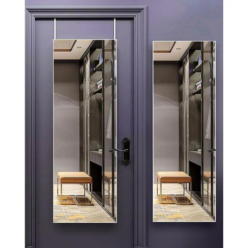 Mirror, 14''x48'', Door Mount, Rectangular, Full Body, White