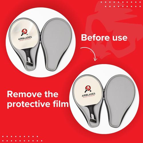 Professional Ping Pong Paddle with Hard Carry Case | Pro Table Tennis Racket | Table Tennis Paddle with Ergonomic Handle | 5 Blades of Wood with Premium Rubber and Sponge by AirBlades