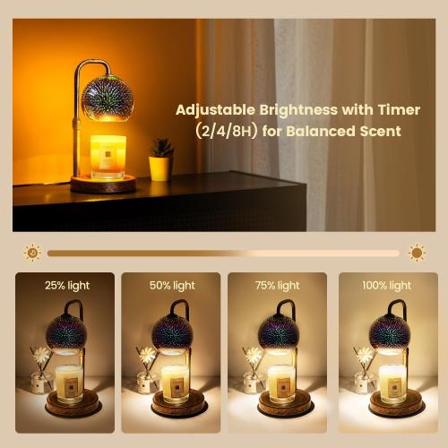 Glocusent Candle Warmer Lamp with Timer