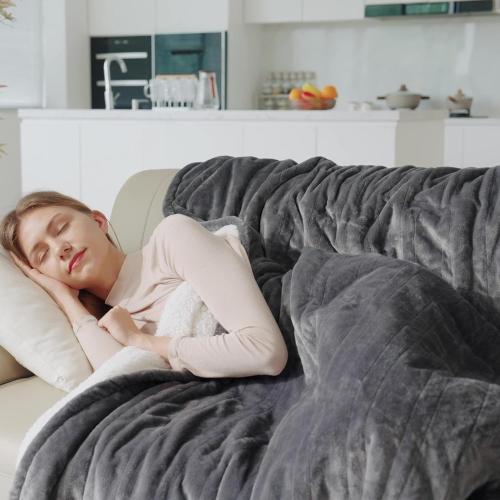 Heated Blanket Electric Throw, Grey, 50x60