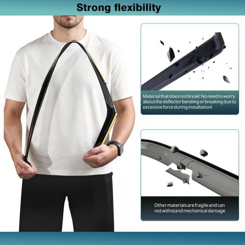 4Pcs in-Channel Window Visors Rain Guards Double Cab Window Vent Wind Deflectors Visors Shades Compatible with Toyota 4Runner 2010-2024