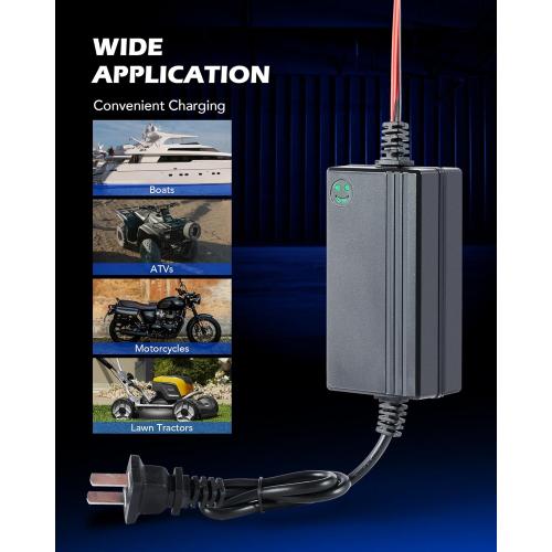 Orion Motor Tech 12V Battery Charger, Multipurpose Charger Power Bank for Charging Boats Motorcycles ATVs Riding Mowers, Car Battery Charger with Quick Charging & Power Indicator, 1PC