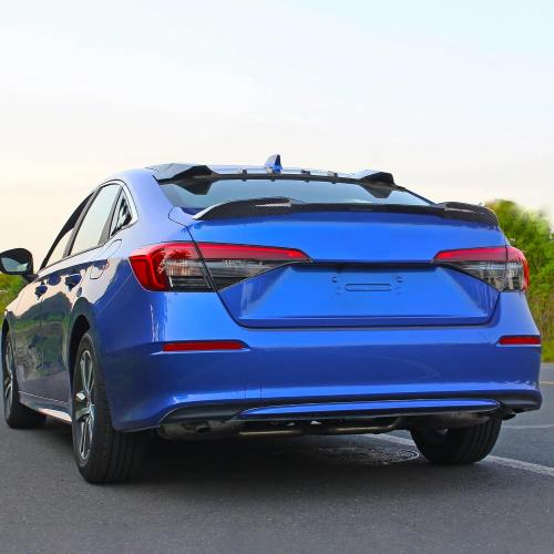 Spoiler Wing Compatible with 2022-2025 2026 Honda Civic Sedan Spoiler Trunk Rear Spoiler Wing Lip for Honda Civic Sedan Accessories (Glossy Carbon Fiber Pattern)