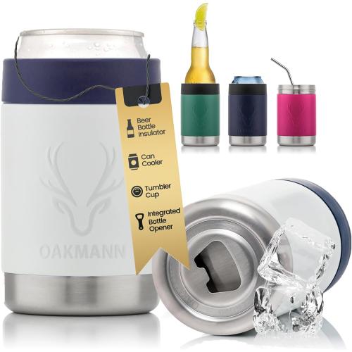 COLOR White Welcome to Gboard clipboard, any text you copy will be saved here.OAKMANN Beer Can Cooler Insulated Bottle with Opener, 4 in 1 Stainless Steel Insulator 12 oz Universal Can Cozy 3 in 1 Insulated Holder for Cans Bottles, Ultimate Beer Gifts Men