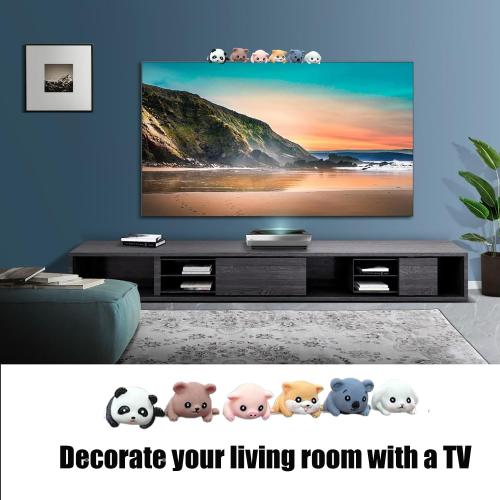 6Pcs Creative 3D Craft Figurine Computer Monitor Decor,Car Central Control Screen and TV Decorations,Personalized Animal Collectible Figurines Mascot Resin Crafts for Home Office Decoration