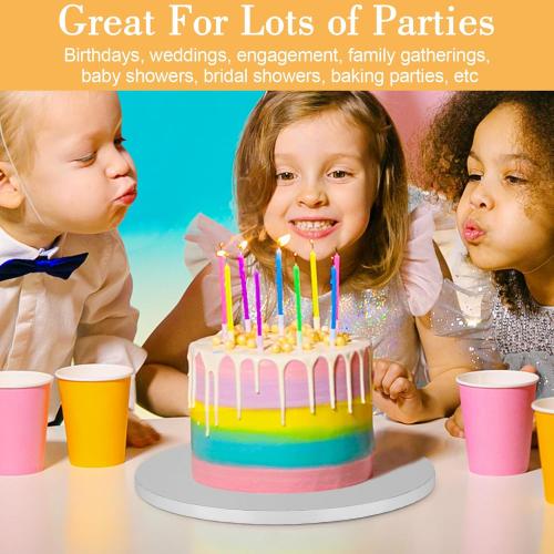 12 PCS Cake Drums 10 Inch, 10inch Drum, Cake Boards 10 Inch Round, 1/2 Thick Cardboard, Sturdy Circle, Base para Pastel Cardboard Base White Cake Boards for Wedding