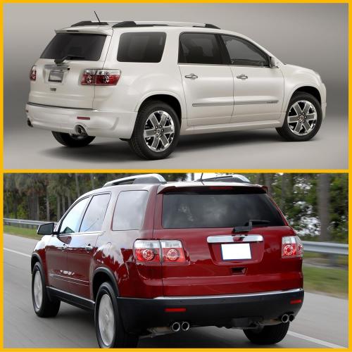 Boine Left Driver Side Tail Light Compatible With 2007 2008 2009 2010 2011 2012 GMC Acadia LED Rear Light Brake Lamps - Bulb Included Replace 20912757 (Left Driver Side)