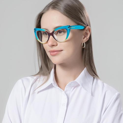 DXYXYO 3 Pack Cat Eye Reading Glasses for Women Fashion Blue Light Blocking Thick Frame Computer Readers 2.5