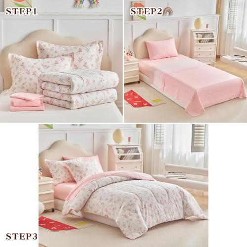 Size medium Cotton Comforter   Pink Floral Design, Soft n Cozy