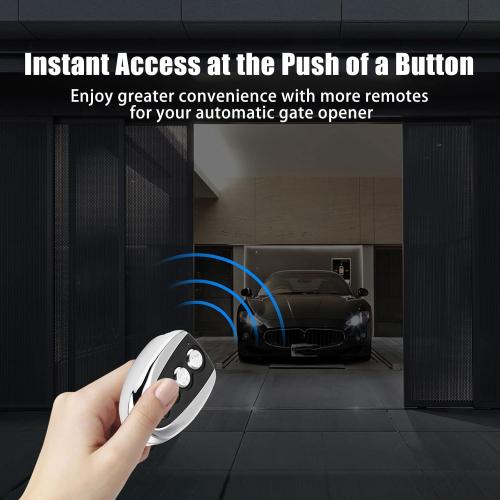 5-Pack 433MHz Garage Door Remote Control - Auto Sliding/Gate Opener & Closer, Electric Cloning Replacement for Rolling Driveway Gates - Compatible with Most Fixed Code Openers