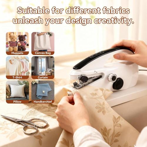 Handheld Sewing Machine,Portable,Mini Sewing Machine,Easy to Use,Fast Sewing Speed,Suitable for Sewing Clothes,Fabric,DIY Home Machine for Beginners