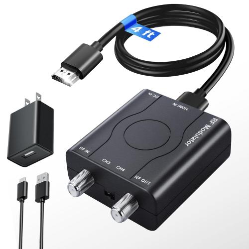 [Upgrade]kurtmark HDMI to RF Modulator with 1.2M HDMI Cable & Power Adapter