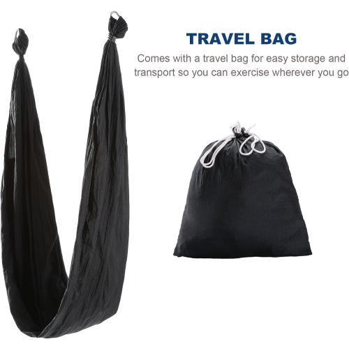 ZELUS Aerial Yoga Swing Sling Strong Yoga Hammock Kit Set Trapeze Inversion Equipment Include 2 Extensions Straps and Ceiling Mounting Kit