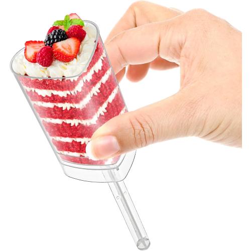 Jucoan 50 Pack Push Cake up Pop Containers with Lid, Mess-Free, Heart Shape