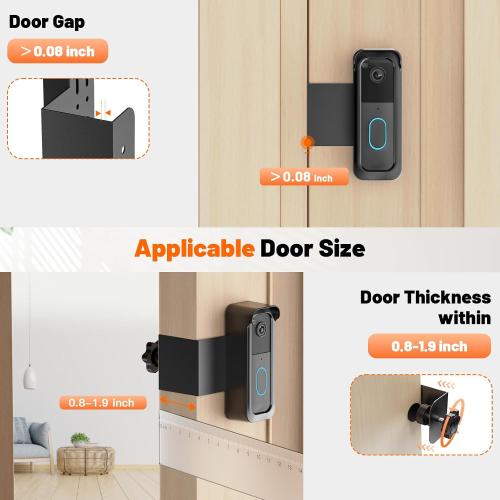 Blink Doorbell Mount, Anti-Theft Doorbell Mount for Blink Video Doorbell 1st Gen & 2nd Gen, No Block Sensor & Night Vision, Doorbell Camera Mount Bracket with Rain Cover